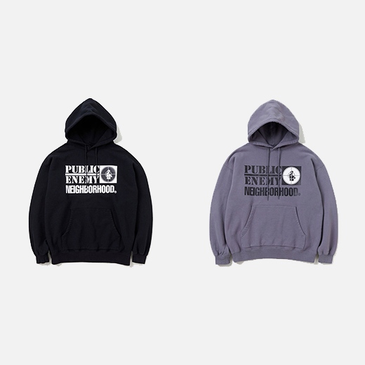 Hills】NEIGHBORHOOD NH X PUBLIC ENEMY . SWEATPARKA LS 聯名帽T