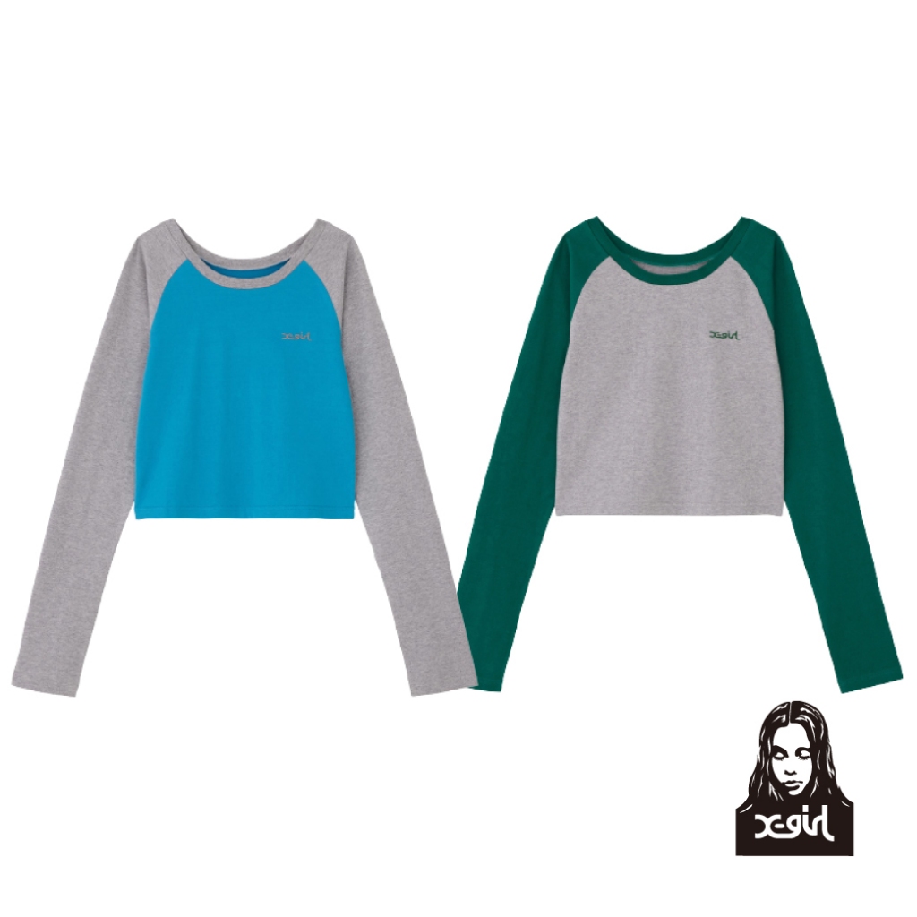 X-girl BABY RAGLAN TOP 長袖T 105233011006 | 蝦皮購物