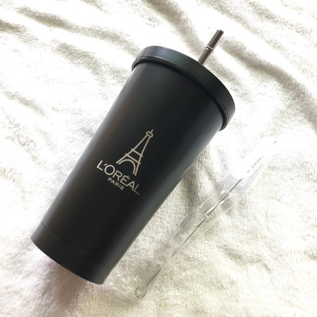巴黎萊雅聯名 奢華304不鏽鋼吸管杯500ml 吸管杯 保溫杯 保冰杯 環保杯 冰霸杯 隨身杯 不鏽鋼杯 飲料杯 | 蝦皮購物