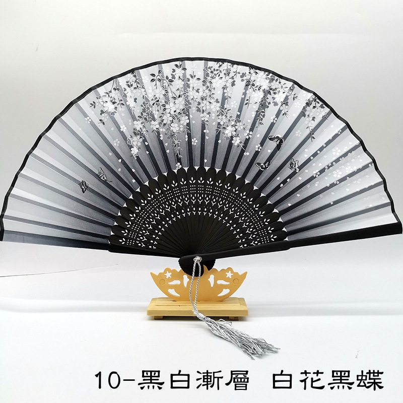 竹製手扇 古風摺扇 真絲扇 夏季 男女扇 櫻花折疊扇 道具跳舞扇 中國風 日式扇子 絹扇 | 蝦皮購物