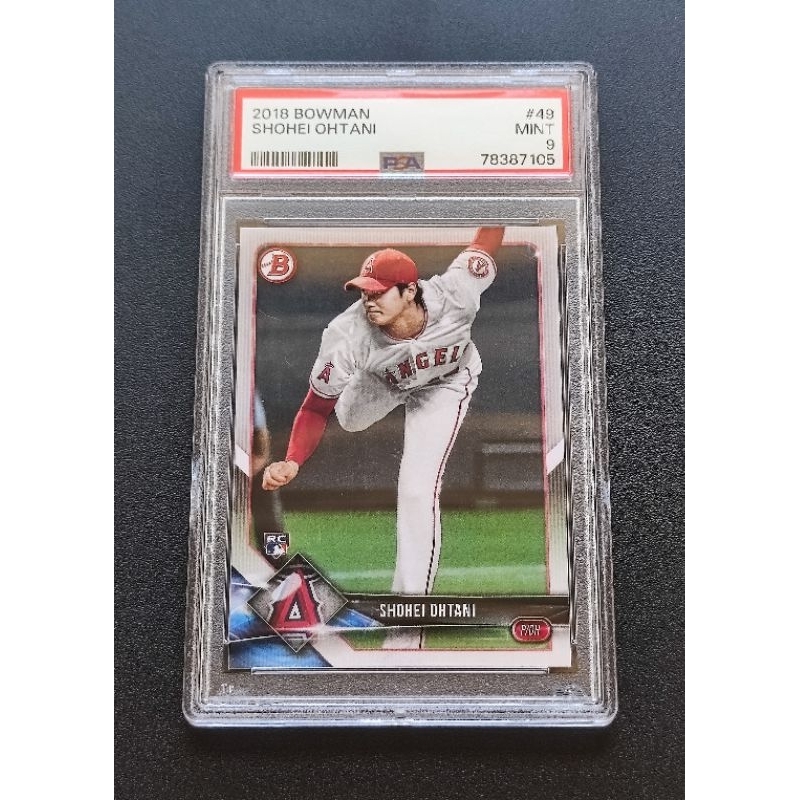 鑑定卡新人卡大谷翔平2018 Bowman Shohei Ohtani Rookie RC #49 PSA 9