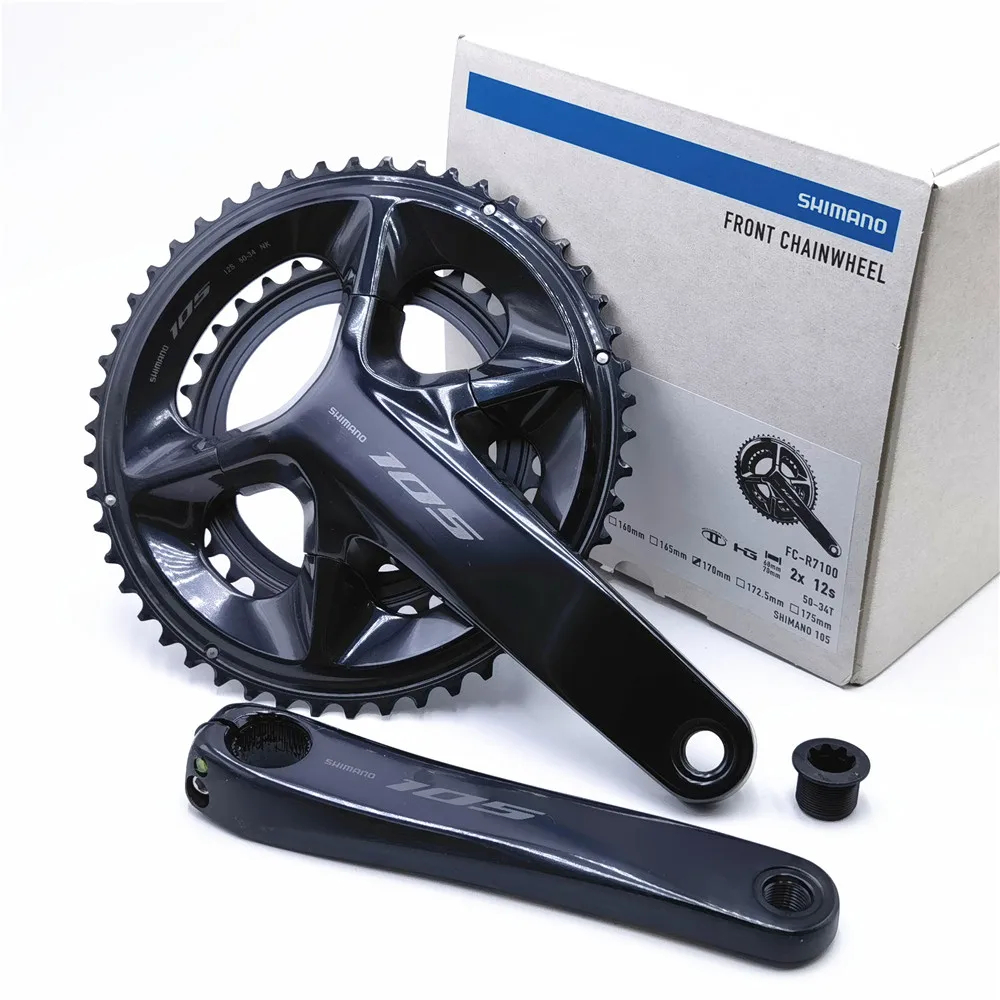 SHIMANO 105 R7100 2X12 vitesses HOLLOWTECH II pédalier 2x12 vitesses 165MM 170MM 50-34T pour pièces d'origine de vélo de route  18