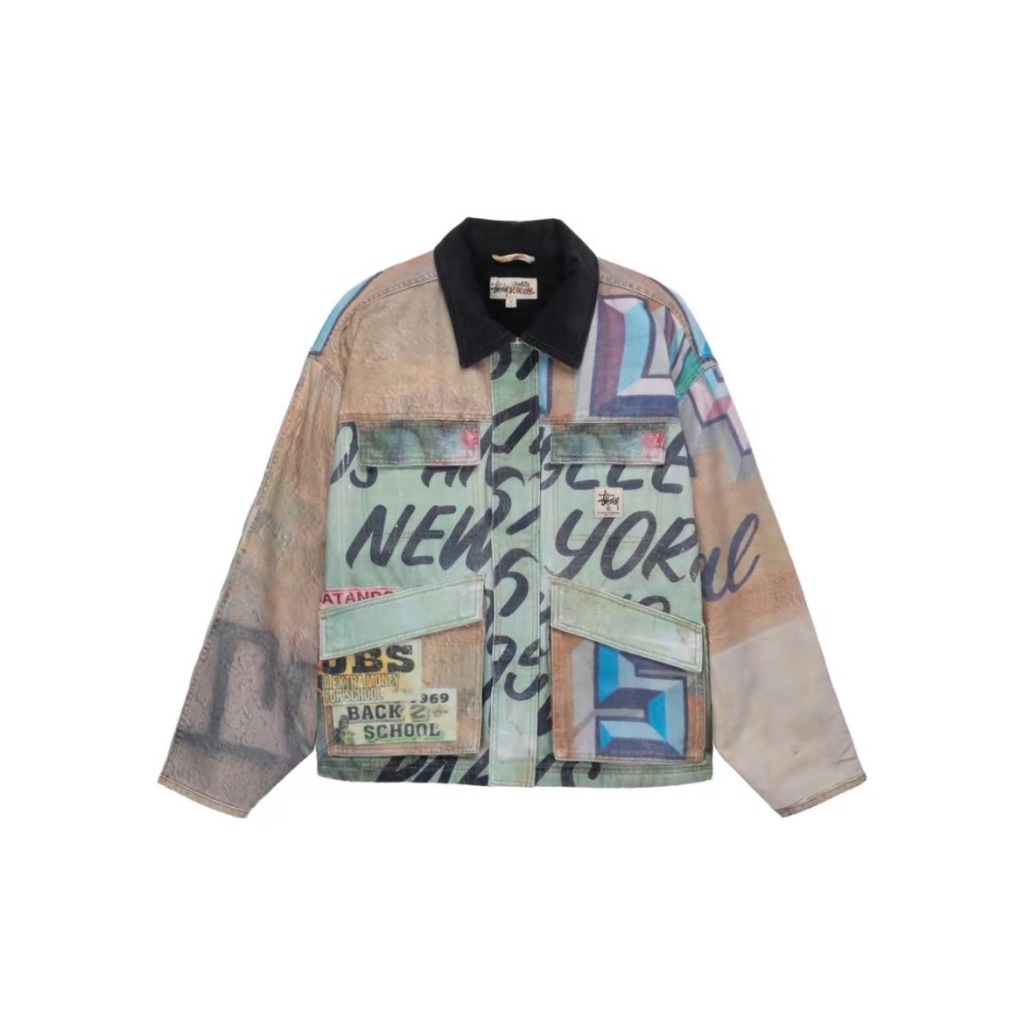 Stussy Shop Jacket Alfonso Canvas Multi 外套花色| 蝦皮購物