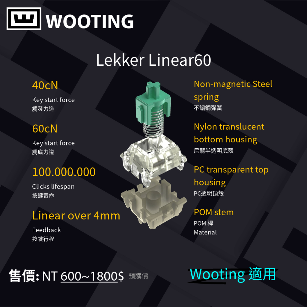 Lekker Switch Linear60 (L60) 蝦皮購物