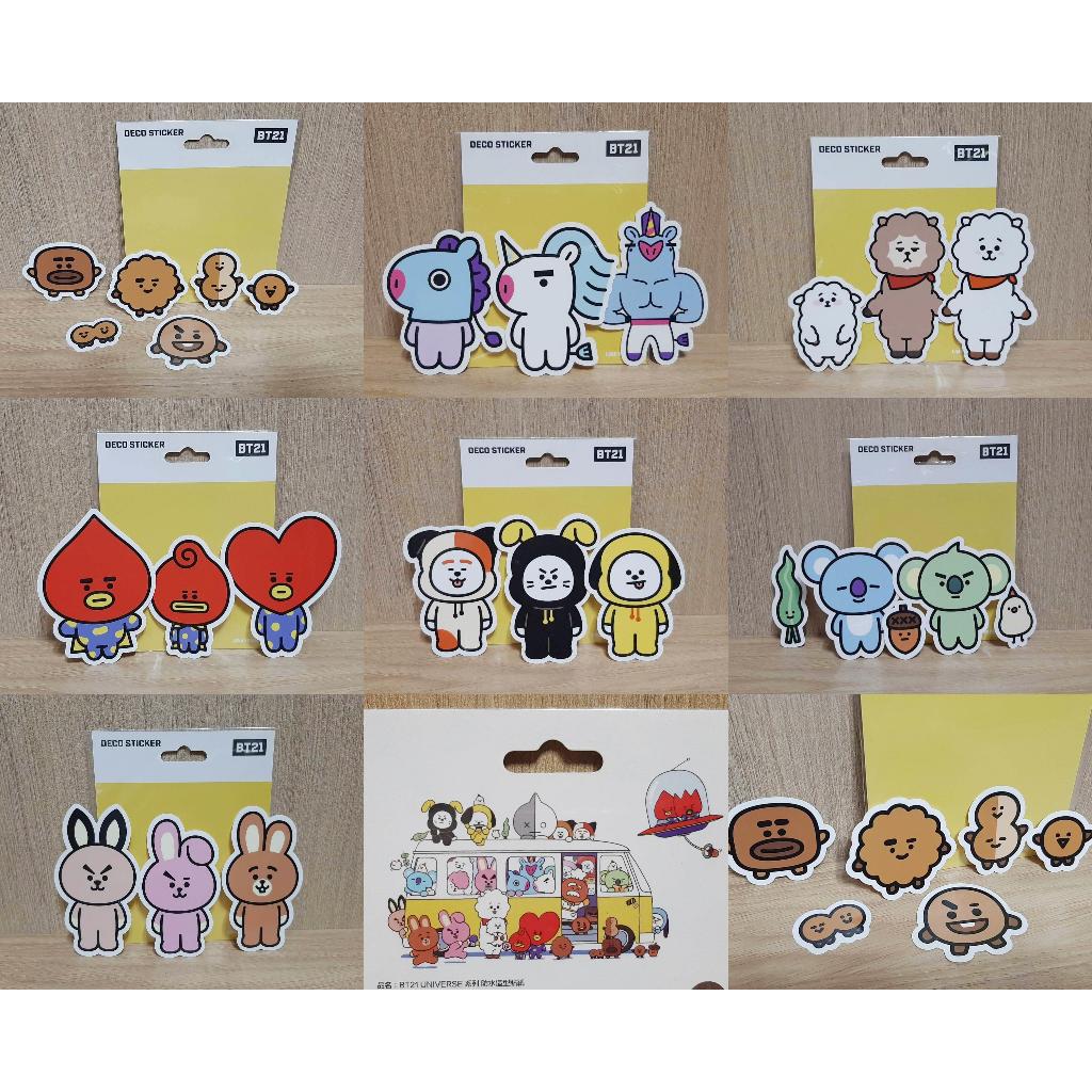 全新 限量 BT21 TATA RJ COOKY KOYA SHOOKY 防水 造型 貼紙 文具 生日 交換 禮物 禮品 | 蝦皮購物