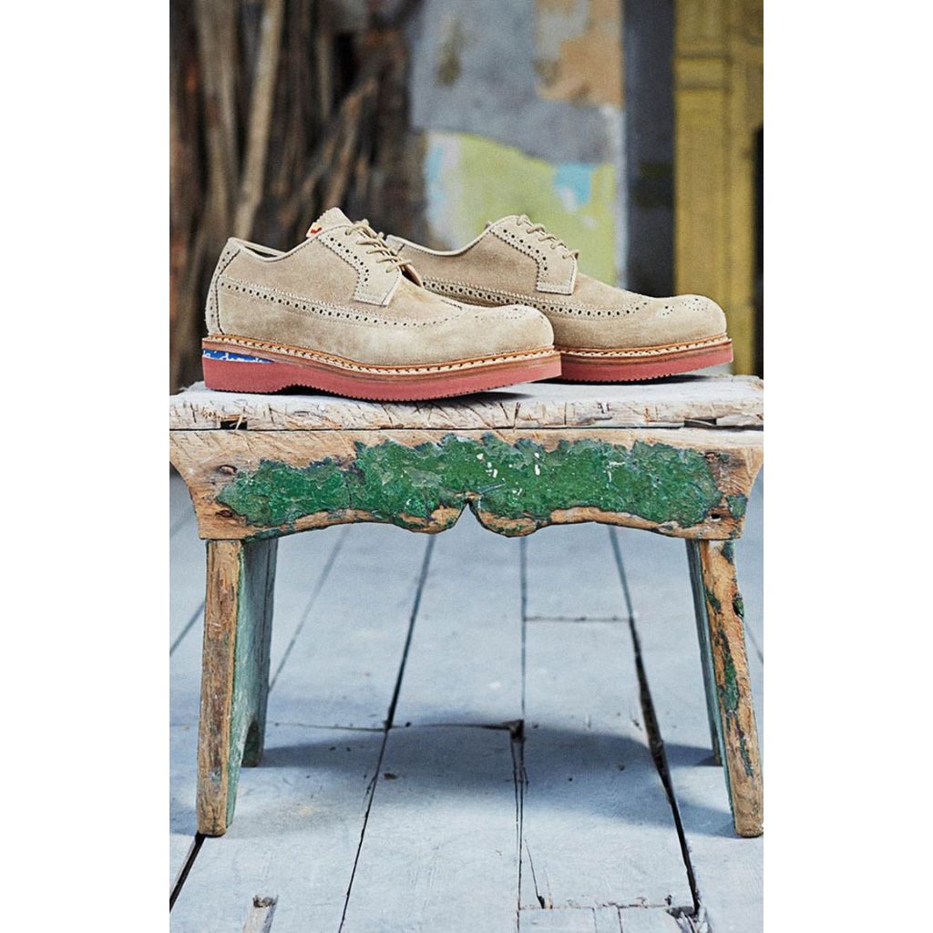 ⋯牛津鞋⋯VISVIM PATRICIAN WT-FOLK SAND麂皮雕花鞋(MADNESS.Cole Haan皮鞋) | 蝦皮購物