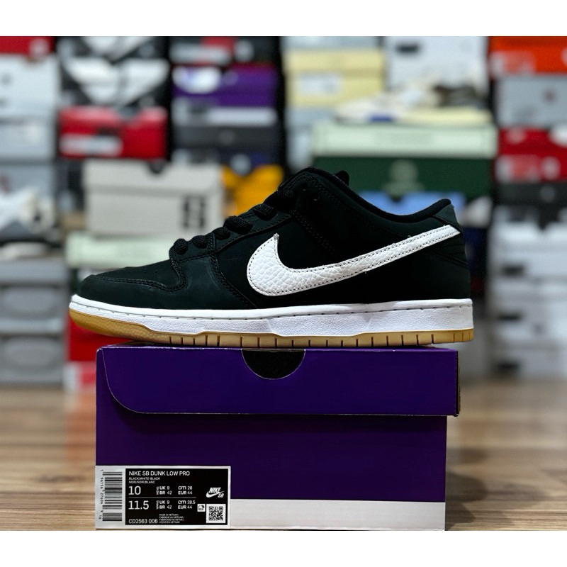 Nike SB Dunk Low Pro Black and Gum US10 全新CD2563-006 | 蝦皮購物