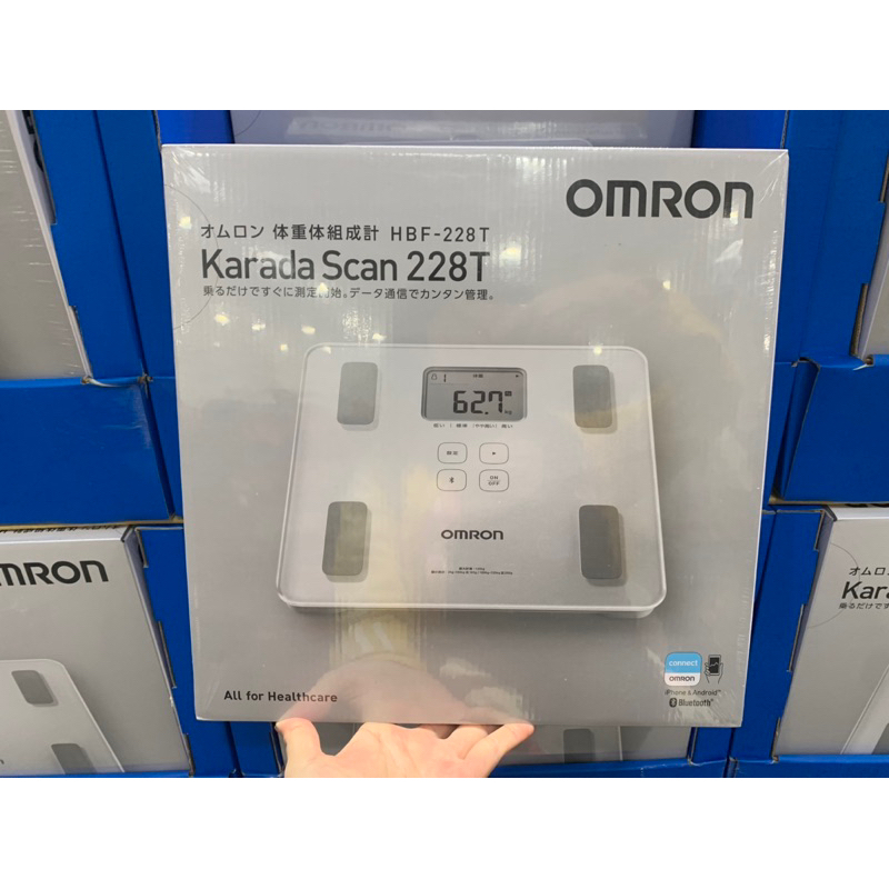 爆買い！】 OMRON 体重体組成計 HBF-228T-SW メイク道具・化粧小物 