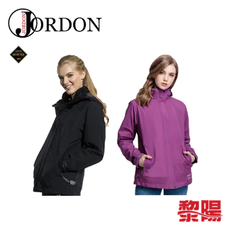 JORDON 1072 GORE-TEX防水透氣POLARTEC兩件式外套女款 (黑、紫) 輕量/保暖 06JW1072