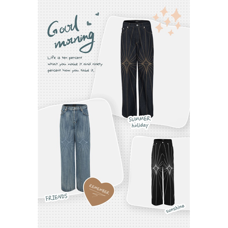 商品實拍)THUG CLUB Chain Stitch Denim Pants刺繡明線牛仔褲 商品實拍)THUG CLUB Chain Stitch Denim Pants刺繡明線牛仔褲