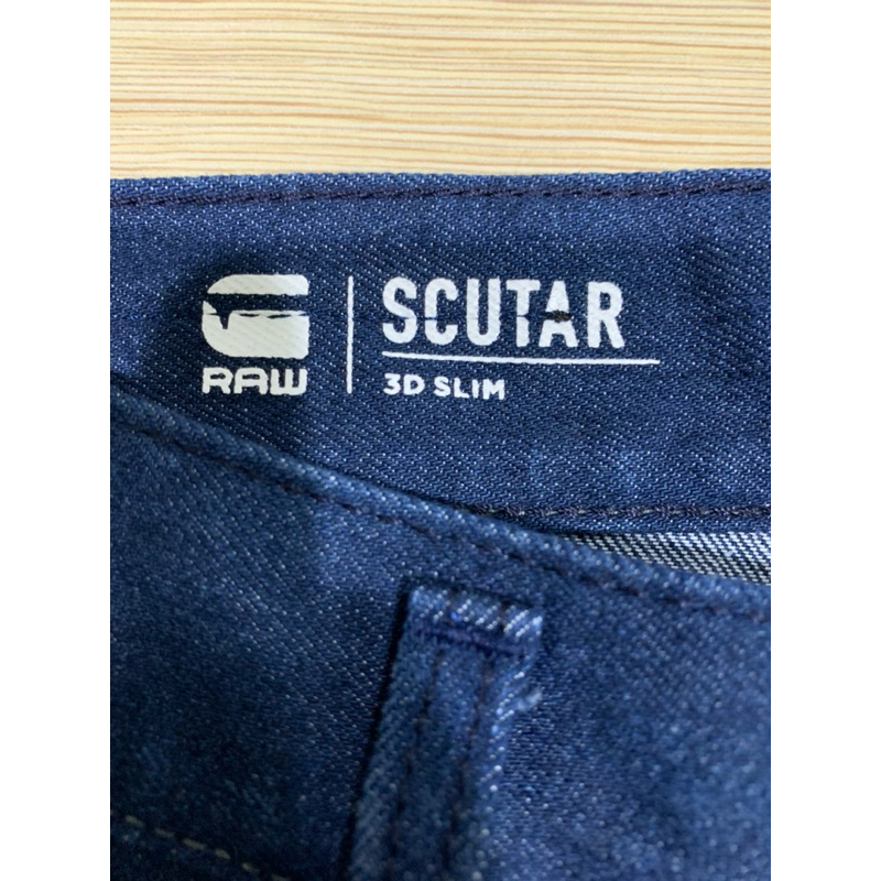 9成新荷蘭牛仔褲品牌G-Star Raw／Scutar 3D Slim Fit／Raw Denim