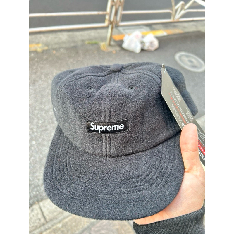 supreme polartec small box 6-panel 黑色基本款日本supreme