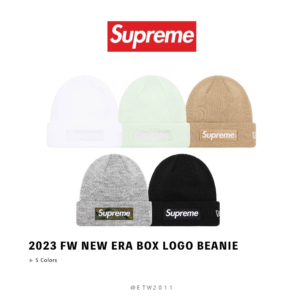 ☆ETW☆【台中店】Supreme 2023 FW New Era Box Logo Beanie 聯名毛帽