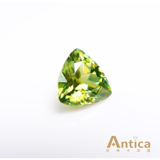 [ANTICA] 榍石 1.48克拉 綠色 黃色 三角 巴基斯坦 天然無燒 Sphene（經理推薦）安帝卡珠寶 | 蝦皮購物