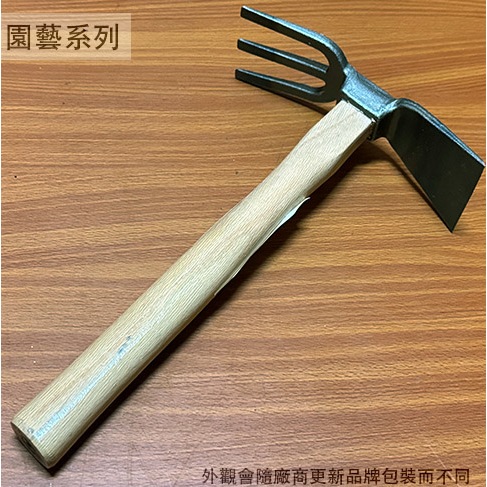 :::菁品工坊:::木柄 雙頭耙 (方孔 三齒) 三爪 四角孔 日式 雙頭鋤 兩用 花耙 鋤頭 除草 草扒 耙子 扒子 | 蝦皮購物