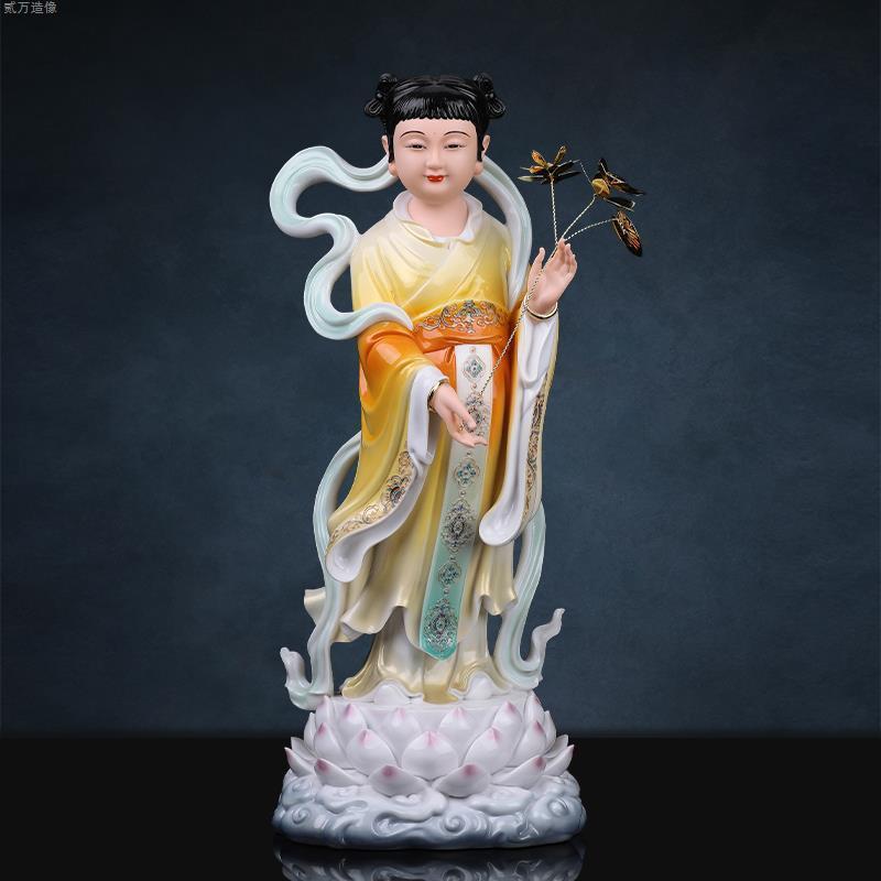 【美品】観世音菩薩   掛軸   仙涯　約181✕54cm   共箱付 Amazon.com: 纯铜观音菩萨佛像家用供佛摆件南海坐莲观世音菩萨