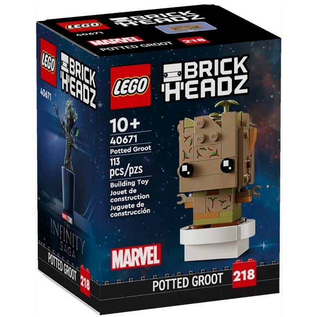 【台中翔智積木】LEGO 樂高 BrickHeadz 40671 Potted Groot 格魯特 | 蝦皮購物