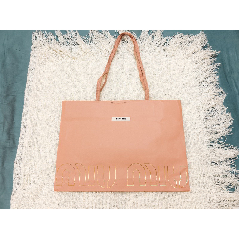 MIU MIU》miumiu 專櫃提袋/紙袋/緞帶| 蝦皮購物