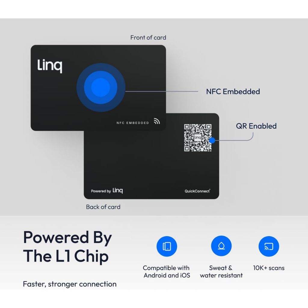 【預購】美國Linq Card超酷炫數位名片NFC QR code Apple Wallet交換名片 社群帳號分享 | 蝦皮購物