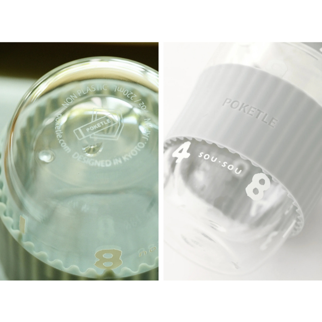 SOU SOU sousou × POKETLE vidro 220 保溫杯玻璃製雙層結構220ml 現貨| 蝦皮購物