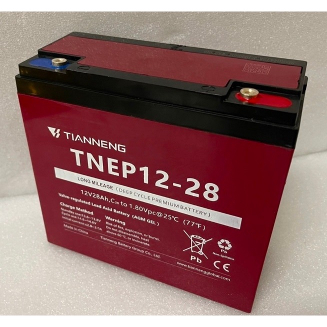 全新 New 天能 ebike battery 12v28AH 28ah 鉛酸電池 電動機車自行車貨到付款附螺絲 超威 | 蝦皮購物