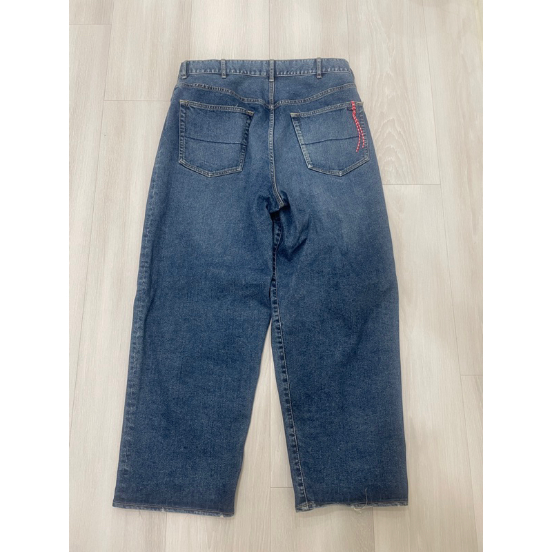Beams Japan 紅繩monster 5 pocket denim pants深藍日製牛仔褲L Beams Japan 紅繩monster 5 pocket denim pants深藍日製牛仔褲L