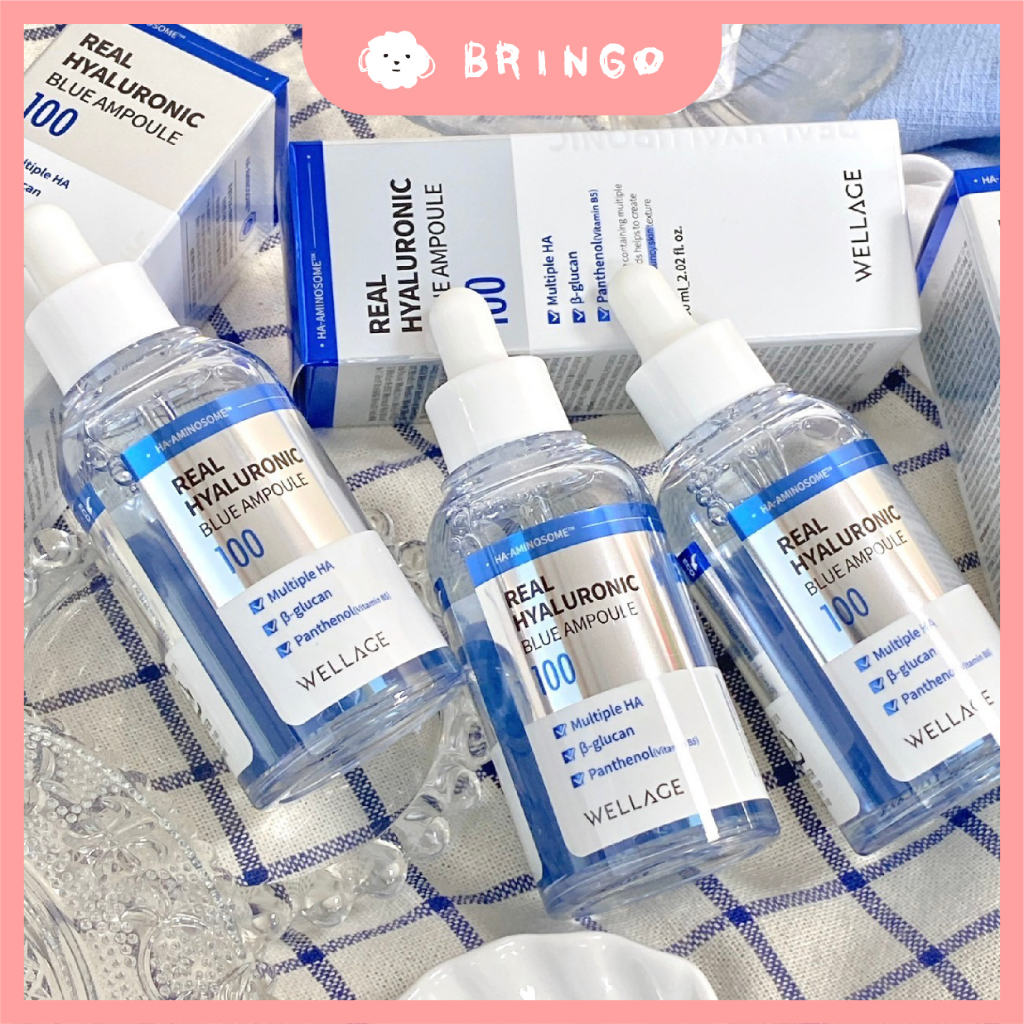 【BRINGO】Wellage 玻尿酸保濕精華液 精華液 保濕精華 精華 唯拉珠 藍瓶保濕精華 | 蝦皮購物