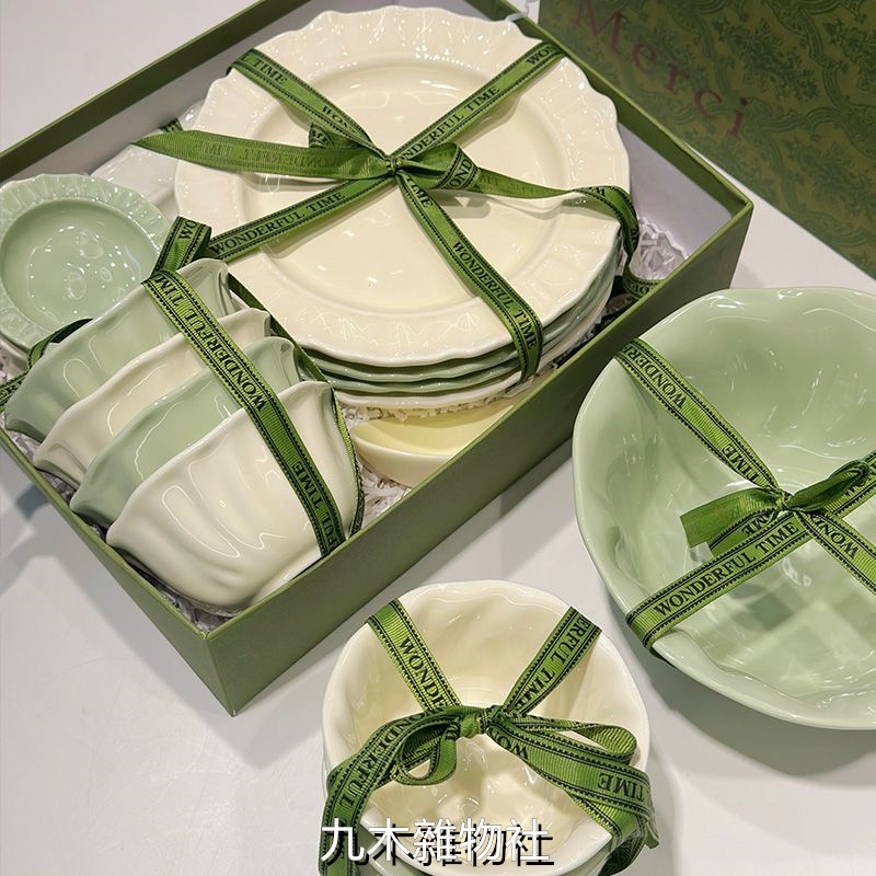 陶瓷餐具 碗盤組 餐具組 碗碟 碗筷 盤子 餐具 奶油風碗碟組 家用輕奢高級感顏值碗盤筷碗具 喬遷禮 高级碗家用新款碗筷 | 蝦皮購物