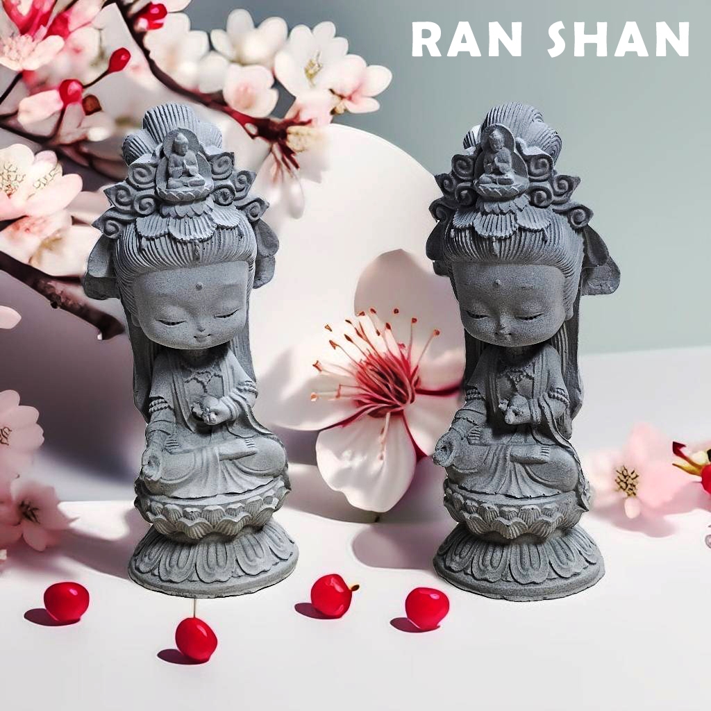 【Ran Shan】樂土擴香石-觀音菩薩 平安 吉祥 開運 避邪 公仔 水泥 | 蝦皮購物