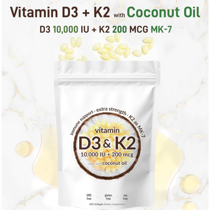 美國進口🎀維生素d3 維生素k2 TK IG FB熱銷🔥Vitamin D3+Vitamin K2 Capsules正品 | 蝦皮購物