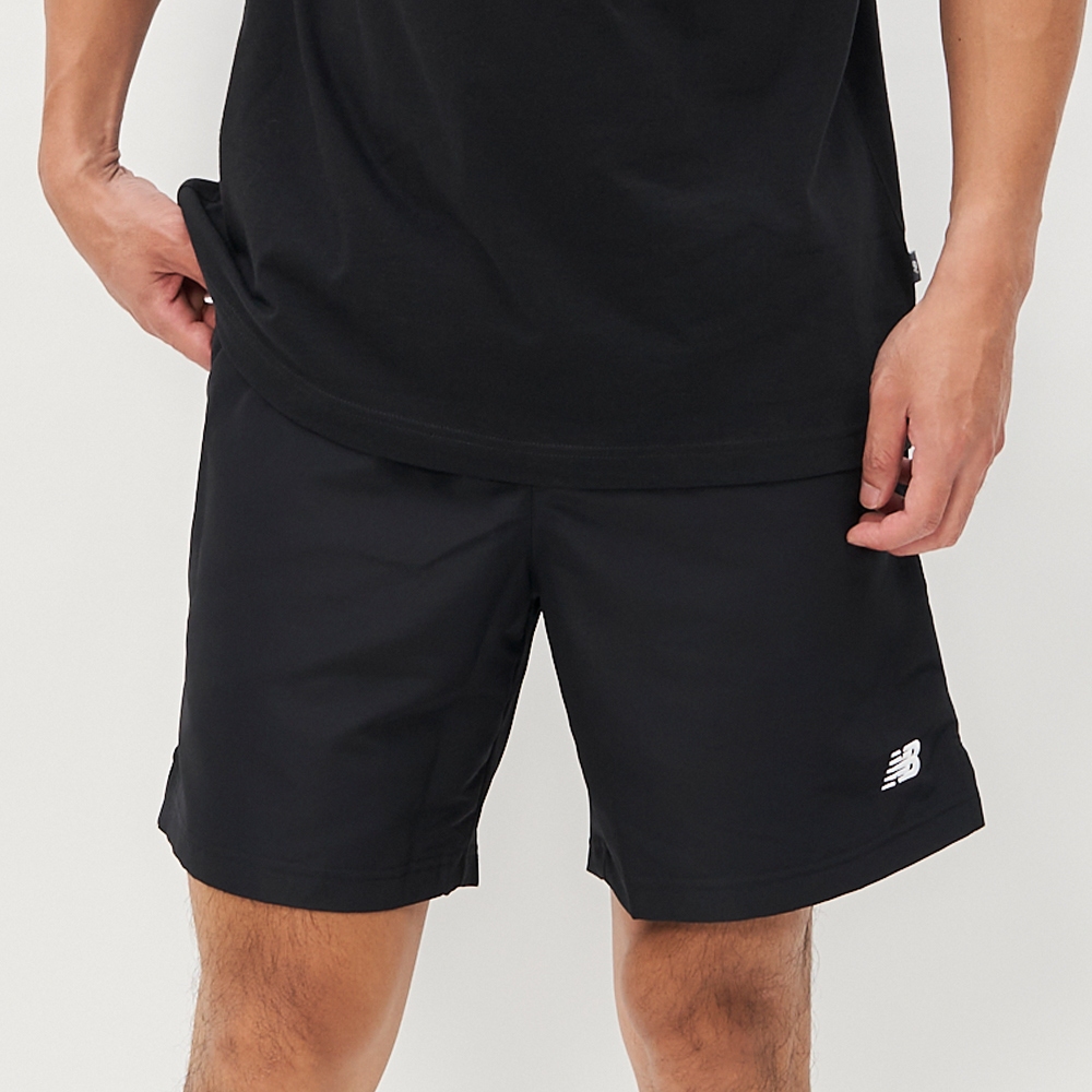 New Balance 男款 黑色 運動 7吋 平織 開衩 休閒 美版 短褲 MS41501BK | 蝦皮購物
