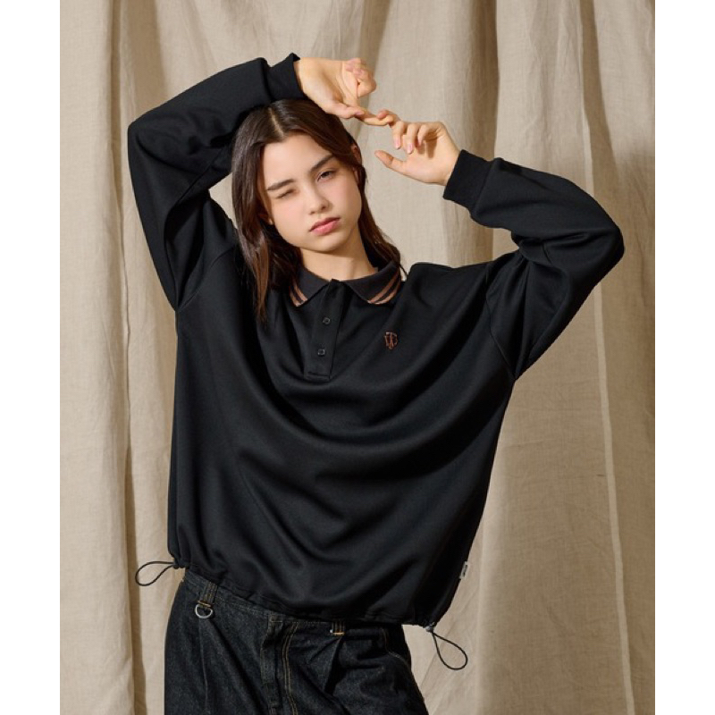 WETTEMPT｜ウィテンプト】MOSS STITCH LONG POLO SHIRT / 鹿の子
