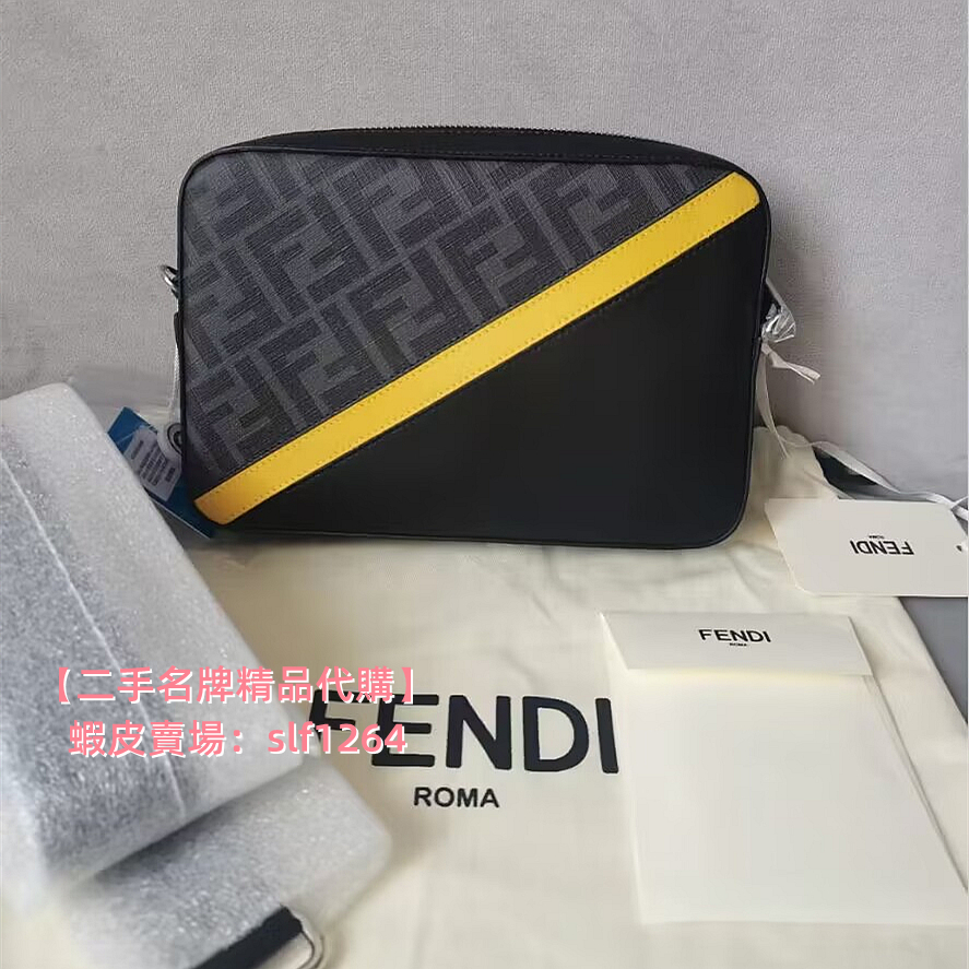 Fake Fendi Camera Case Fabric Bag 7M0286 Gray Replica Wholesale