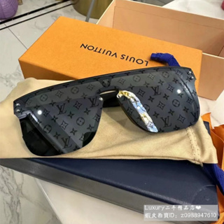 LOUIS VUITTON Sunglasses LV Rise Square Z1667E black made in Italy