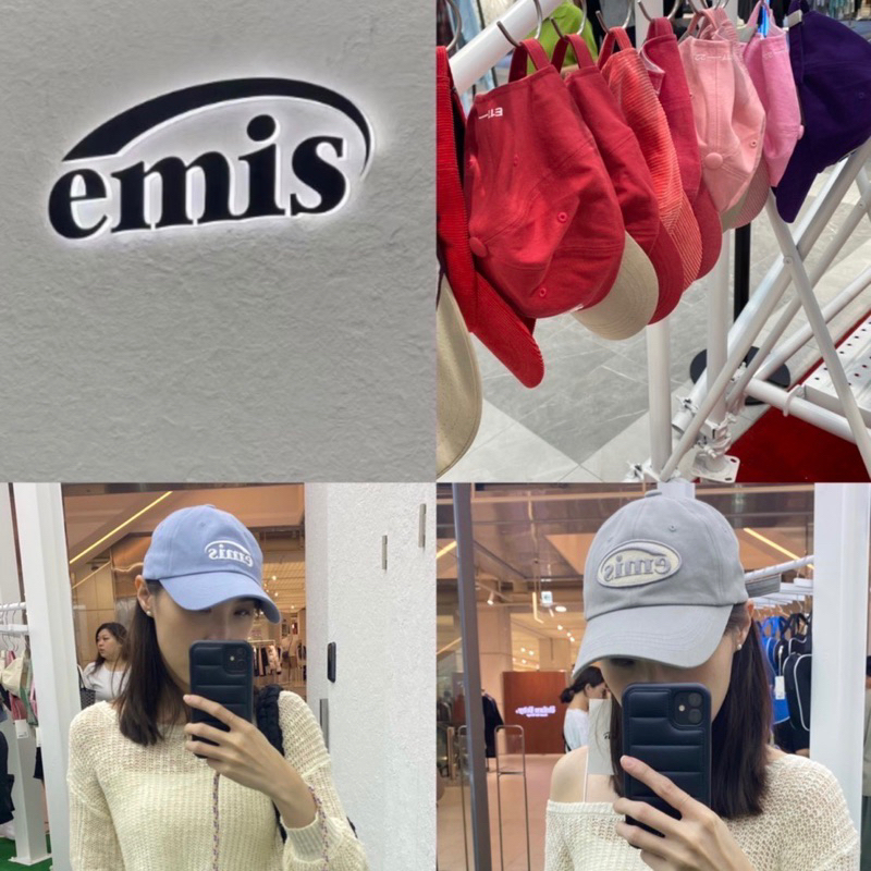 emis キャップ CORDUROY WAPPEN BALL CAP BRICK - 帽子