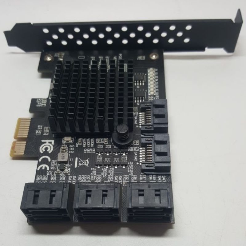 ASMedia® ASM1061 PCIe x1轉6埠 SATA 3 擴充卡 / 黑群暉 1轉8埠 | 蝦皮購物