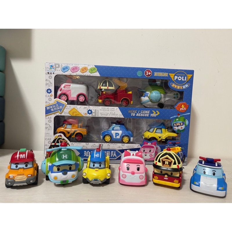 【現 貨 🔺現貨開發票】波利poli慣性車 · 救援隊變形機器人/慣性車 二款 6台套裝組 | 蝦皮購物