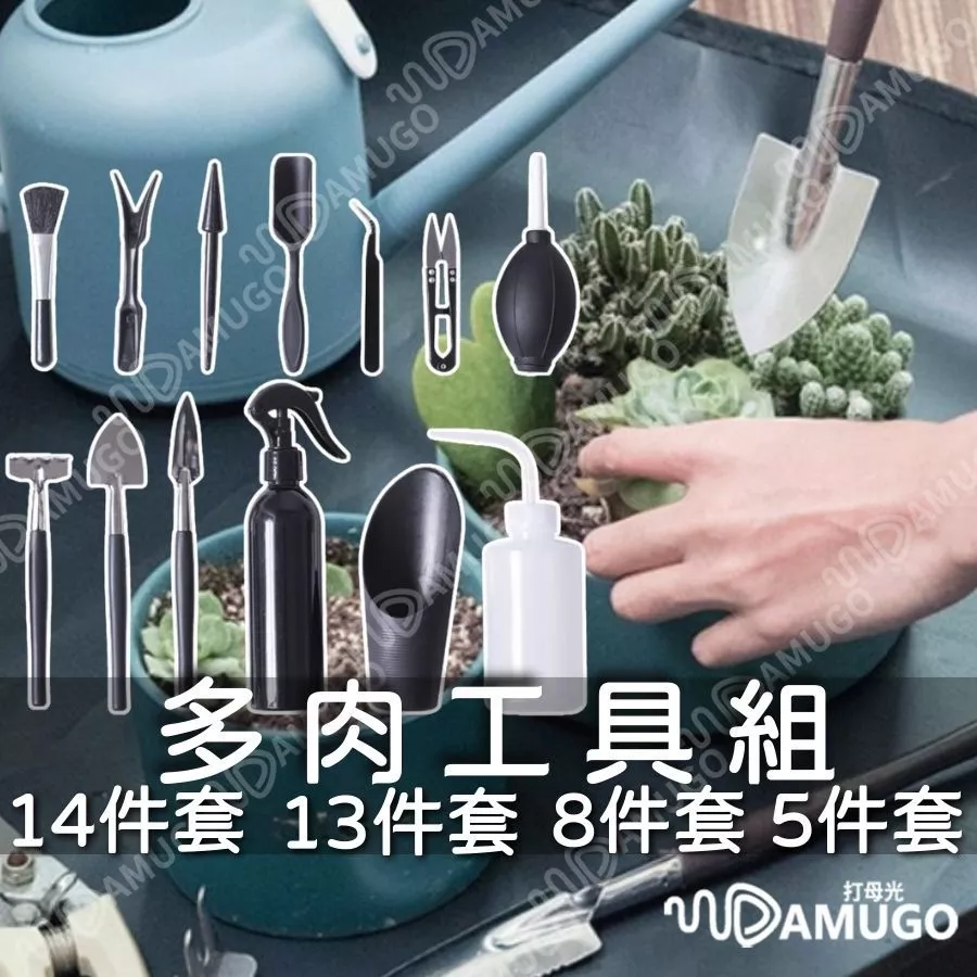 多肉工具 園藝工具 小鏟子 多肉工具14件套 多肉澆水器 多肉工具組 起苗器 移苗器