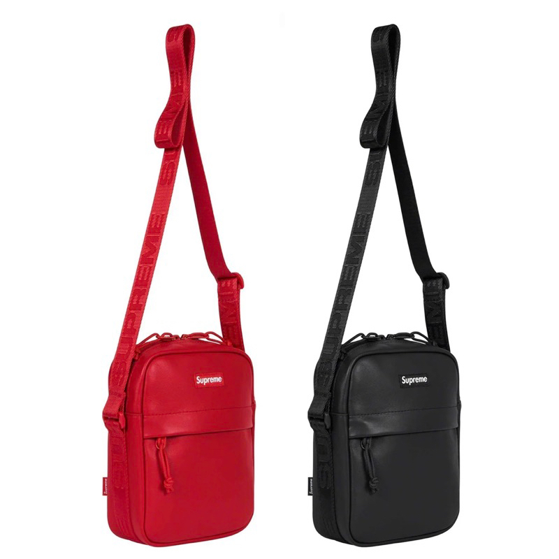 全新現貨23 Supreme Leather Shoulder Bag | 蝦皮購物