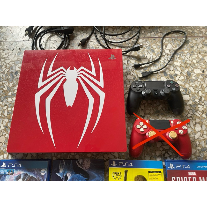 PS4 Pro 1TB 蜘蛛人 限定 特仕機 同捆機 二手 有外盒