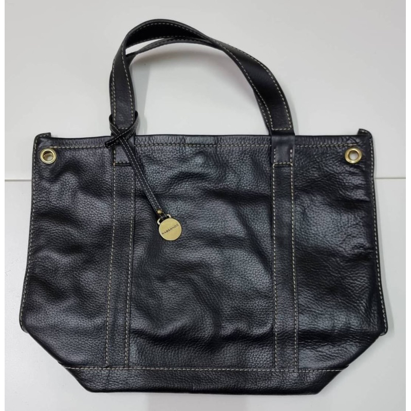 Rabeanco Black Leather Shoulder Bag