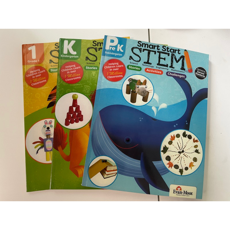 全新 美國加州教材3冊 Smart Start STEM 全彩練習本 | 蝦皮購物