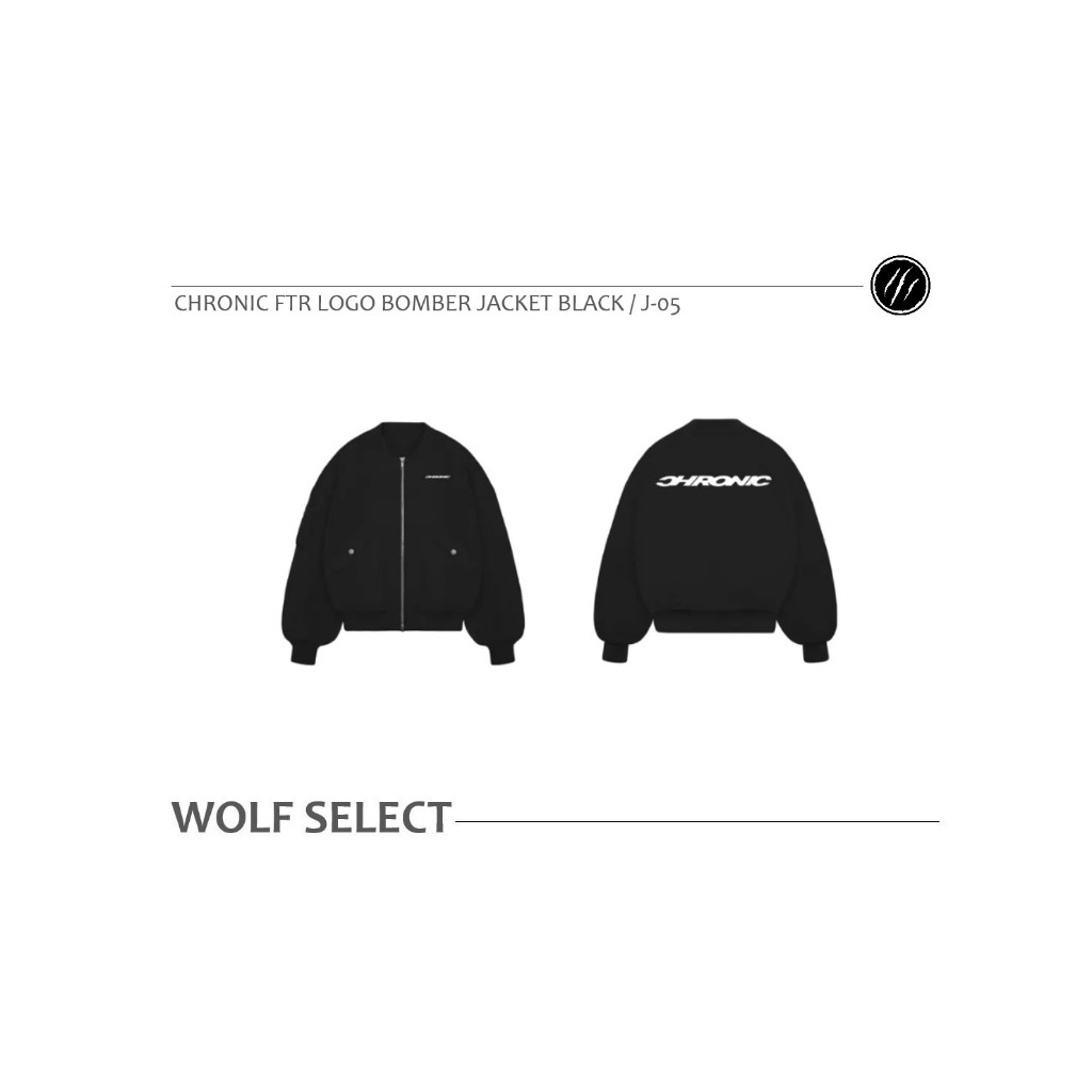 【狼嚴選】現貨當天寄 CHRONIC J-05 / FTR LOGO BOMBER JACKET BLACK | 蝦皮購物