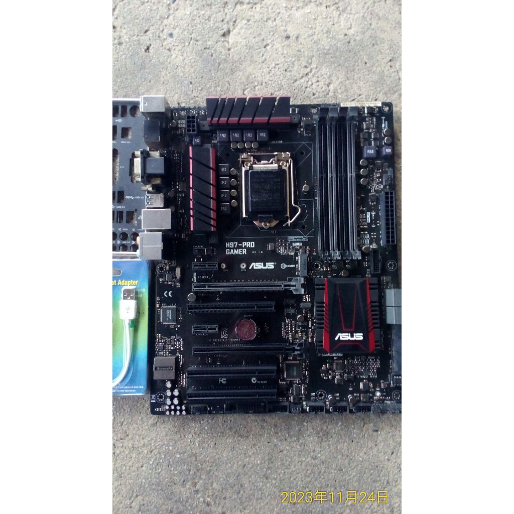 華碩ASUS H97-PRO GAMER LGA1150 腳位主機板(無內建網路附USB網路卡