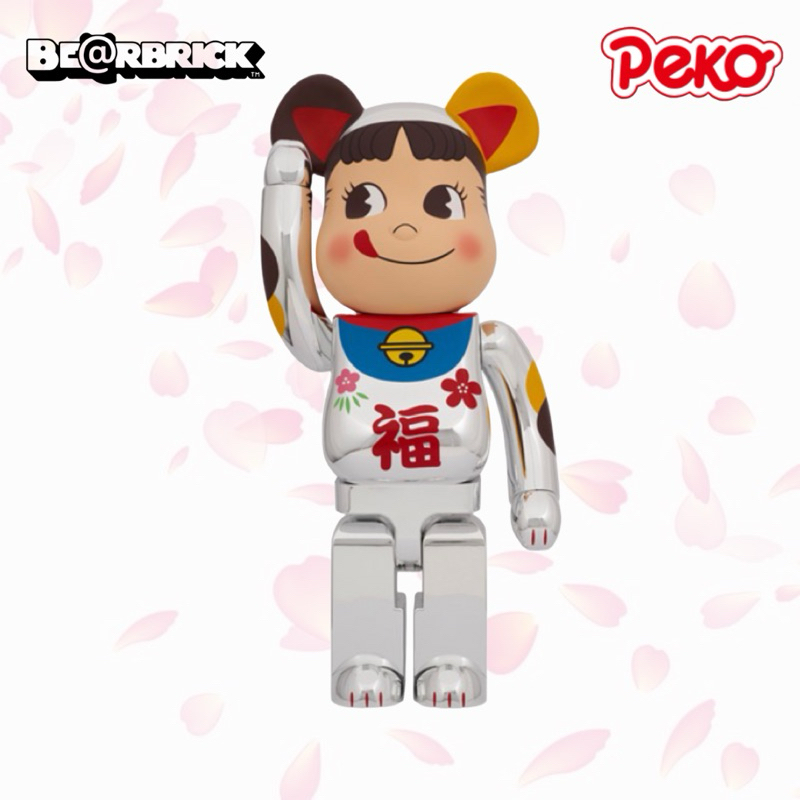 BE@RBRICK 招き猫 ペコちゃん 福 銀メッキ 1000% BE@RBRICK SERIES 49