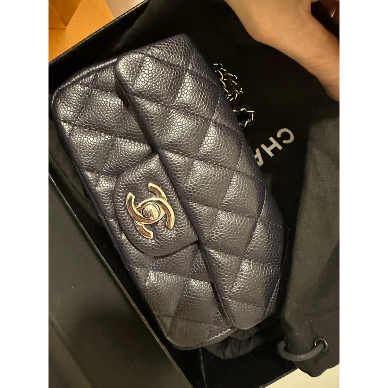 割愛絕版荔枝牛銀 經典款cf mini chanel coco17 extra mini | 蝦皮購物