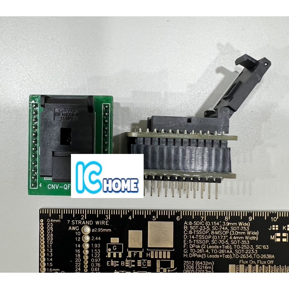 ICHOME 原裝 高品質 QFN8 DFN8 6x8mm 1.27mm SPI Flash EEProm 燒錄座 現貨 | 蝦皮購物