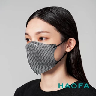 HAOFA氣密型99%防護立體醫療口罩活性碳款(醫療N95)-蜂碳(30入)