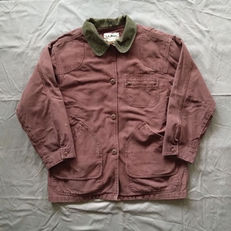 90s-00'S LLBean Hunting Jacket, Men's Size L (approx.), Vintage cotton Khaki type Vintage Second Hand