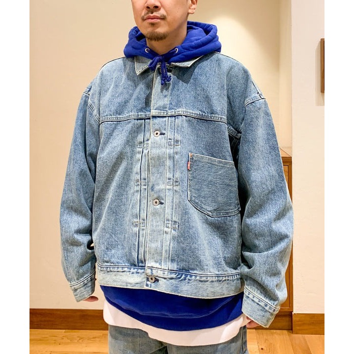 日本代購LEVI'S × BEAMS / SUPER WIDE V2 TYPE I TRUCKER 牛仔外套聯名